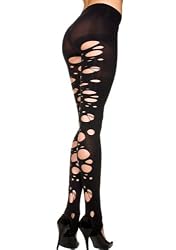 Spandex Ripped Opaque Stirrup Leggings