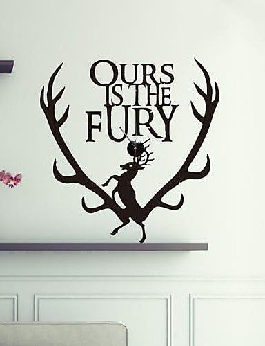 Wall Stickers Wall Decals, Modern Baratheon logo clock Game of Thrones PVC Wall Stickers