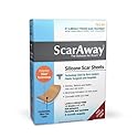 ScarAway Professional Grade Silicone Scar Treatment Sheets - Full Dr. Recommended 12 Week Supply 12 Multi-Use Patches with Free Storage Case Included