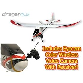 Click here to buy Vortex Extreme 3 Channel RC Airplane With Eyecam Video Camera Bundle - Easy To Fly by Draganfly Innovations Inc.