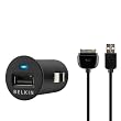 Belkin Mini Universal USB-Autoladegerät (12 Volt, Sync-/ Ladekabel, USB 2.0) für Apple iPhone/iPod schwarz