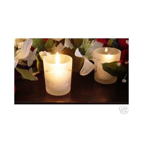 Double Heart Wedding Candle Holder with 4 Hour Candle (Set of 96)