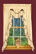 Jenny Country Ruffle 3 Piece Swag Curtains Set 135-Inch-by-63-Inch - 3 Inch Rod Pocket, Sage