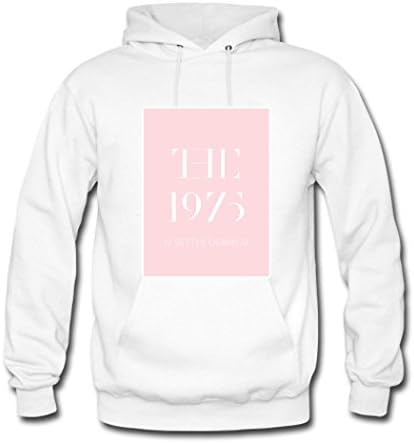 FHIHFE Fashion Printing Customized The 1975 Men's Classic Hoodie Sweatshirt White