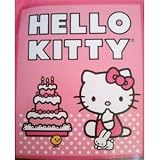 Hello Kitty Black Plush Fleece Throw Blanket - Cake