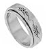 Stainless Steel Mens Spinner Ring
