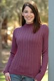 Mock Alpaca Cableknit Sweater
