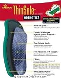 Spenco Thinsole Orthotics 3/4 length, Available in Various Sizes