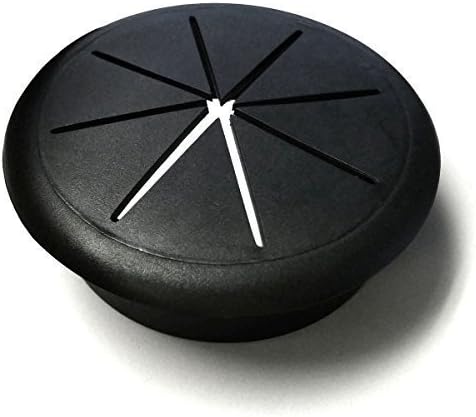 YOYUAN 2-3/8" Flexible Desk Grommet - Color: Black - 10 Pack