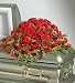 Flowers - Rose Casket Cover Spray - Red