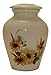 Sunflower Urn- Cremation Urn or Keepsake for Ashes - Hand Made Pottery (Small 57 Cubic Inches)
