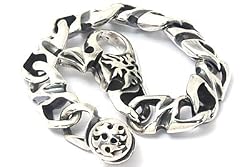 Silver Fire Flame Bracelet [4668]