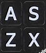 ENGLISH US LARGE LETTERS KEYBOARD STICKERS NON TRANSPARENT BLACK BACKGROUND (Upper Case)
