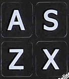 ENGLISH US LARGE LETTERS KEYBOARD STICKERS NON TRANSPARENT BLACK BACKGROUND (Upper Case)