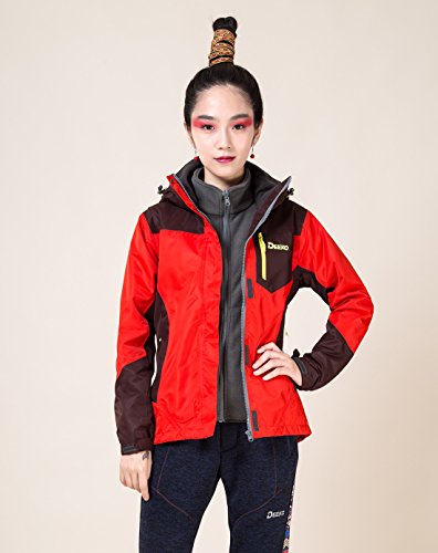 DEEKO レディース アウトドア スポーツ 取り外し可能 3in1 Outdoor Jackets 防風 防寒 登山 ジャケット マウンテン パーカー スキーウェア D1507-2
