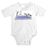 Onesie with race, pool, starting, fish, gun, jumping