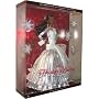 Barbie Collector Series Celebrating 20 Years of Holiday 12 Inch Doll - 2008 Holiday Barbie with Elegant White Gown, Earrings, Shoes and Doll Stand (African American)