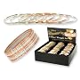 Ultra Shimmering 7 Piece TRI Tone Bangle Bracelet Set - Free Display Available!