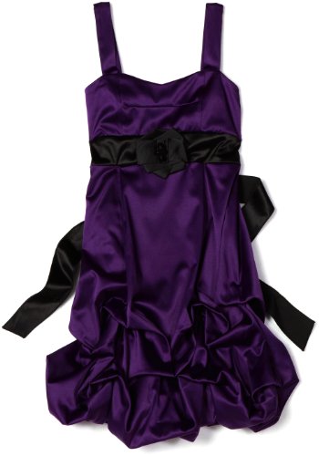 Ruby Rox Kids Girls 7-16 Pick-Up Dress With Black Contrast And Flower