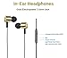 Headphones, In-Ear Earbuds Earphones Headset with Mic Stereo & Volume Control (Golden)