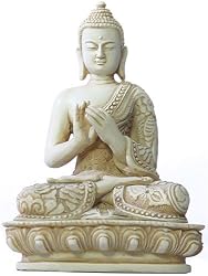 Sm. Nepali Buddha, turning the wheel of the dharma