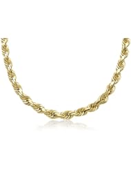 14k New Solid Yellow Gold Diamond Cut Rope Chain / Necklace 7mm Wide 16" inch Long