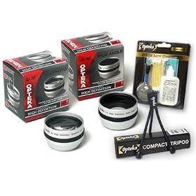 Click here to buy Opteka .5x Wide Angle and 2x Telephoto HD� Lens Set for Sony HDR-CX7, HDR-HC9, HDR-SR5,... by Opteka.