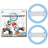 Top Quality Mario Kart for Nintendo Wii and 2 Extra Blue Wheels (Motion Plu ....