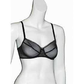 DEBORAH MARQUIT Sheer Black Nylon Mesh Bra