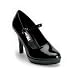 Women's Sexy Shoes 4 Inch WIDE WIDTH High Heel Black Mary Jane Shoes