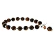 Tiger Eye and Sterling Silver Bracelet with Swarovski Crystal