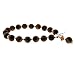 Tiger Eye and Sterling Silver Bracelet with Swarovski Crystal