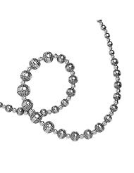 Sterling Silver Native Pearl Graduated Bead Necklace, 28"
