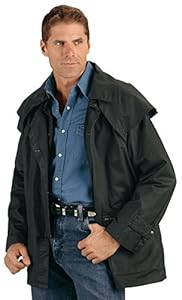 Outback Trading Co Men's Co. Short Oilskin Duster Black Medium