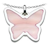 Image of Kit Heath Sterling Silver 90F8Ps Womens Pink Shell Pendant + Chain