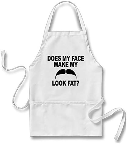 DayDup Adult Aprons Facial Hair Does Face Make Mustache Fat Holiday Aprons