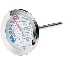 Master Class Deluxe Large Stainless Steel Meat Thermometer, Carded