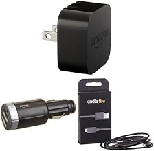 Amazon Kindle Charge & Sync Bundle: Includes power adapter, car charger, and two 5ft cables