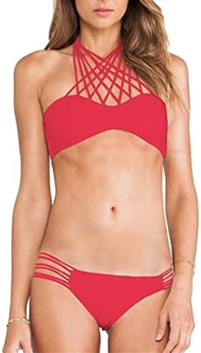 Women's Vintage Sexy 2 Piece Bandage Bandeau Swimsuit Swimwear Bikini Set