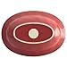 Rachael Ray Cucina Dinnerware Ceramic Serveware/Serving Platter, Oval, 12 Inch, Cranberry Red