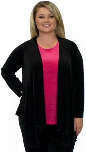 Vikki Vi Women's Long Sleeve Draped Front Open Jacket