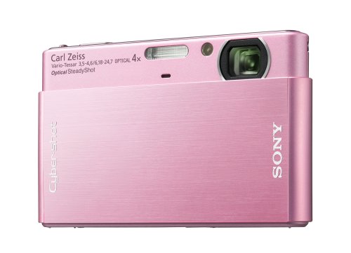 Sony Cybershot DSC-T77 10MP Digital Camera with 4x Optical Zoom with Super Steady Shot Image Stabilization (Pink)