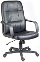 LINCOLN Black Leather Office Chair (Leather-faced)