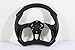 320mm F1 Style Racing Steering Wheel All Black PVC Leather