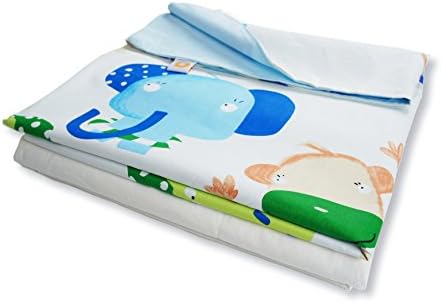 Cotton Flower Toddler Blanket/Quilt (Quilt + Duvet Cover) (Zoo: Elephant)