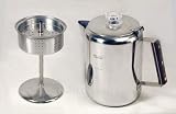 Stainless Steel 9-cup Stovetop Coffee Percolator by Sartek