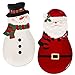 Christmas Kitchen Decor Holiday Spoon Rest Santa and Snowman Set of 2