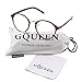Glasses Queen 201565 Vintage Inspired Horned Rim Metal Bridge Clear Len Glasses