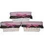 Nursery-To-Go 3-Piece Wicker Storage Basket Liner in Pam's Petals