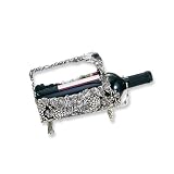Silver-plated Antiqued Grape Design Wine Caddy
